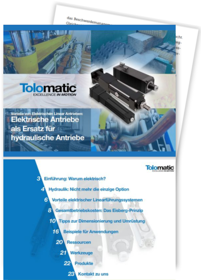 Elektrische Antriebe als Ersatz für hydraulische Antriebe