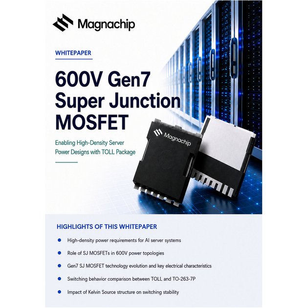 WP_Magnachip_Optimizing 600V SJ MOSFETs for High-Density Server Design_Coverbild